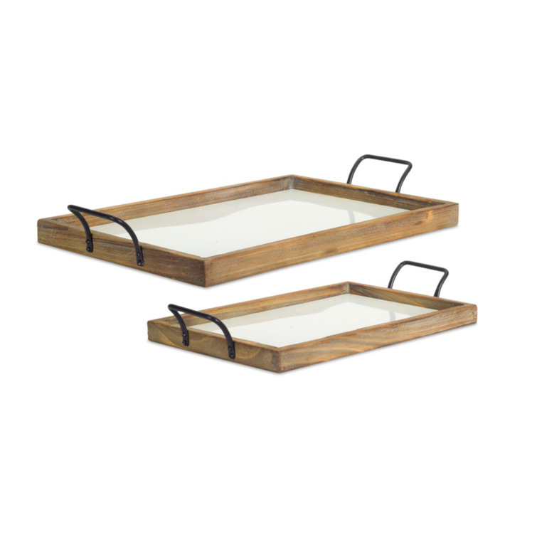 Union Rustic Antwan 2 Piece Coffee Table Tray Set Wayfair